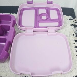 Bentgo Kids 5 Compartment Bento Style Lunch Box Pink/Purple Reusable Container